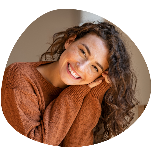 Woman smiling Woman smiling warmly.