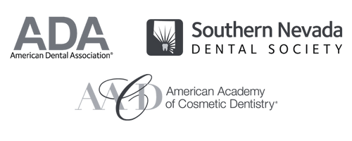 Affiliation with major dental organizations: American Dental Association (ADA), Southern Nevada Dental Society (SNDS), and American Academy of Cosmetic Dentistry (AACD).